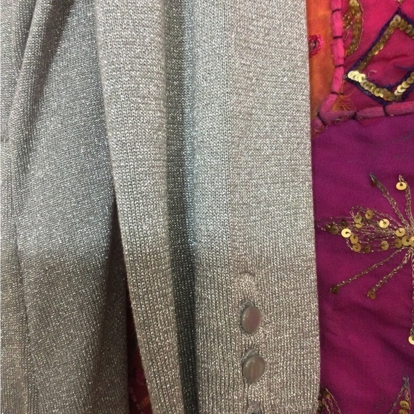 Silver sparkle wrap top - Picture 6 of 8